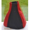 VAUXHALL OPEL CORSA MKII C 2000-2006 GEAR GAITER BLACK LEATHER RED SUEDE