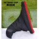 VAUXHALL OPEL ASTRA G MK4 1998-2004 HANDBRAKE GAITER BLACK LEATHER RED SUEDE