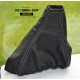 AUDI A4 2001-2004 GEAR GAITER BLACK LEATHER embroidery A4 GREY STITCHING