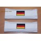 SEAT BELT COVERS WHITE GENUINE LEATHER EMBROIDERY GERMANY FLAG STRIPES