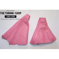 VAUXHALL OPEL CORSA C 2000-2006 GEAR GAITER BABY PINK LEATHER
