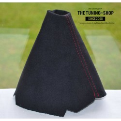 FOR LAND ROVER DISCOVERY 200TDI 300TDI TD5 V8 HI-LOW GAITER BLACK SUEDE RED STITCHING