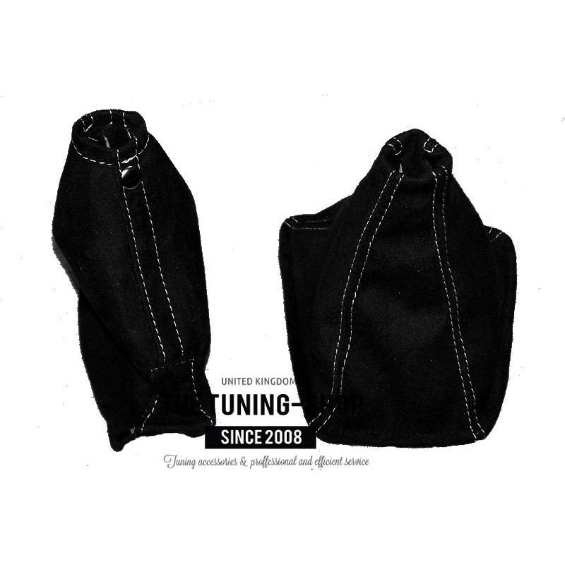 The Tuning-Shop Ltd For Nissan Skyline R32 1989-1994 Gear /& Handbrake Gaiter Black Leather