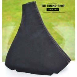 FOR LAND ROVER DISCOVERY MANUAL 200TDI 300TDI TD5 V8 GEAR GAITER BLACK SUEDE TAN STITCHING