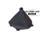 FOR KIA CEE D GEAR GAITER SHIFT BOOT BLACK REAL LEATHER BLUE STITCH