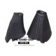 FOR LAND ROVER DISCOVERY AUTO 200TDI 300TDI TD5 V8 HI-LOW HANDBRAKE GAITER BLACK SUEDE TAN STITCHING