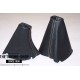 FOR LAND ROVER DISCOVERY AUTO 200TDI 300TDI TD5 V8 HI-LOW HANDBRAKE GAITER BLACK SUEDE TAN STITCHING