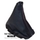 FOR LAND ROVER DISCOVERY MANUAL 200TDI 300TDI TD5 V8 GEAR GAITER BLACK LEATHER CREAM STITCHING