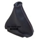 FOR LAND ROVER DISCOVERY MANUAL 200TDI 300TDI TD5 V8 GEAR GAITER BLACK LEATHER RED STITCHING