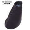 FOR RENAULT MEGANE COUPE COVERTIBLE FL 1999-2002 GEAR GAITER BLACK LEATHER GREY STITCHING