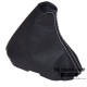 VOLVO C30 2006-2013 GEAR GAITER BLACK LEATHER RED STITCHING