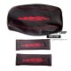 FOR PONTIAC GTO 2004-2006 ARMREST COVER SEAT BELT COVERS BLACK LEATHER RED FLAMES SMALL
