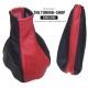 FITS VAUXHALL OPEL VECTRA B 1996-2003 GEAR / HANDBRAKE GAITERS COVERS BLACK RED LEATHER 