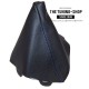 FOR BMW X1 E84 MANUAL GEAR GAITER SHIFT BOOT BLACK GENUINE LEATHER WITH BLUE STITCHING
