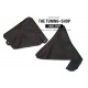FOR BMW X1 E84 MANUAL GEAR HANDBRAKE GAITER BLACK GENUINE LEATHER WITH RED STITCHING