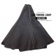 FOR PEUGEOT 406 COUPE MANUAL BLACK LEATHER GEAR GAITER WITH GREY SITCHING