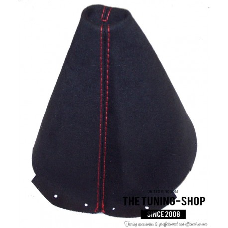 FOR NISSAN 200SX S14 SILVIA GEAR GAITER BOOT BLACK SUEDE RED STITCH