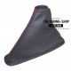 FOR TOYOTA COROLLA E15 E150 2007-2013 BLACK LEATHER HANDBRAKE GAITER WITH RED STITCHING
