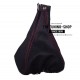  FOR ALFA ROMEO 156 98-02 GEAR GAITER SHIFT BOOT BLACK SUEDE RED STITCHING