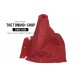 FOR  NISSAN SKYLINE R33 1993-1998 GEAR GAITER BRIGHT RED LEATHER