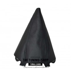 FOR AUDI A4 B6 2001-2004 BLACK LEATHER GEAR GAITER WITH STYLE SLINE EMBROIDERY