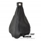  FOR ALFA ROMEO 147 2000-2004 GEAR GAITER BLACK LEATHER WITH BLACK STITCHING
