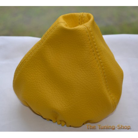 FIAT 500 2007-2012 GEAR GAITER / SHIFTER BOOT YELLOW LEATHER NEW