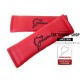 SEAT BELT COVERS BLACK LEATHER EMBROIDERY NURBURGRING RED STITCHING