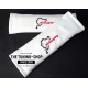 SEAT BELT COVERS GREY LEATHER NURBURGRING BLACK AND RED EMBROIDERY