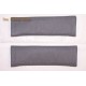SEAT BELT COVERS x 2 GENUINE GREY LEATHER WITH GREY STITCHING NEW