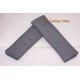 SEAT BELT COVERS x 2 GENUINE GREY LEATHER WITH GREY STITCHING NEW