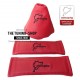  FOR AUDI TT 2006-2013 GEAR GAITER RED LEATHER NURBURGRING EMBROIDERY