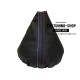 FOR BMW E36 E46 M3 GEAR GAITER SHIFT BOOT BLACK LEATHER M3 STITCH