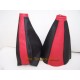 FIAT COUPE GEAR & HANDBRAKE GAITERS 2 TONE BLACK+RED LEATHER NEW