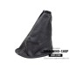FOR NISSAN MICRA K12 2003-2006 PRE-FACELIFT GEAR GAITER BLACK LEATHER WHITE STITCHING