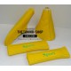 FOR FORD FIESTA MK6 2002-2008 GEAR & HANDBRAKE GAITER + SEAT BELT COVERS YELLOW LEATHER WITH GREEN STITCHING 