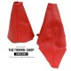 FOR  BMW MINI COOPER S ONE SET OF GAITERS / BOOTS RED LEATHER NEW