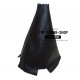 FOR  MAZDA MX-5 MX5 MK3 2005-2013 GEAR GAITER BLACK LEATHER DOUBLE EMBROIDERY TAN STITCHING