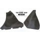 FOR VOLVO V70 2004-2007 MANUAL GEAR HANDBRAKE GAITER CHARCOAL LEATHER