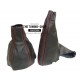 FOR ASTRA MK4 G COUPE 98-05 GEAR+HANDBRAKE GAITER LEATHER RED STITC