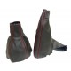 FOR ASTRA MK4 G COUPE 98-05 GEAR+HANDBRAKE GAITER LEATHER RED STITC