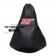 FOR FORD FIESTA MK6 GEAR GAITER LEATHER EMBROIDERED ST RED STITCH