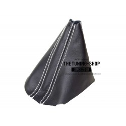 FITS VOLKSWAGEN GOLF 5 (2005-09) GOLF 6 (2008-13) AUTOMATIC DSG GEAR GAITER BLACK ITALIAN LEATHER BLUE STITCHING