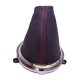 FOR  HONDA CIVIC MK7 TYPE R GEAR GAITER SHIFT BOOT SUEDE RED STITCH