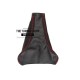 FOR JAGUAR X-TYPE 01-09 BLACK ITALIAN LEATHER GEAR GAITER SHIFT BOOT RED STITCHING NEW
