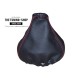 FOR FIAT 500 ABARTH 2007-2012 GEAR GAITER / BOOT BLACK LEATHER RED STITCH new