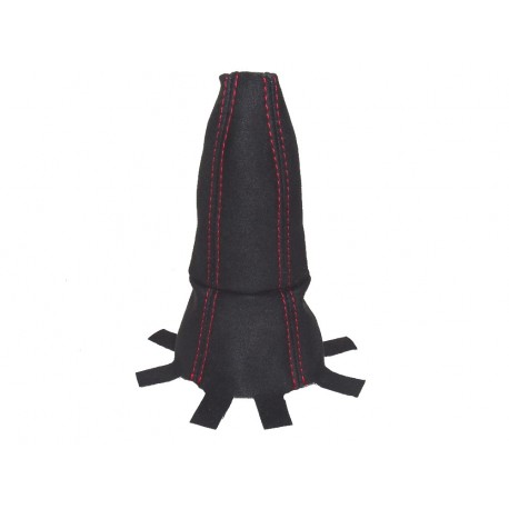 FOR  HONDA CIVIC TYPE R 2007+ GEAR GAITER BOOT BLACK ALCANTARA RED ST