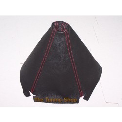 GEAR GAITER / SHIFT BOOT MADE FROM GENUINE BLACK LEATHER WITH RED STITCH Fits HONDA ACCORD mk3 (1985-1989) only