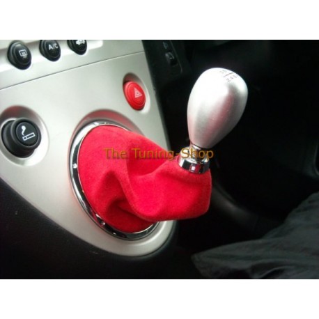 The Tuning-Shop Ltd For Honda Civic Ep3 Hatchback 2001-2005 Shift Boot Red Leather With Black Stitching 