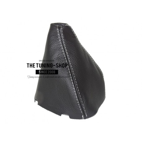 FOR MERCEDES SLK R170 1996-2004 GEAR GAITER BLACK LEATHER RED STITCHING
